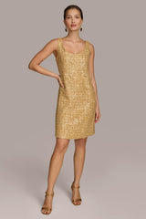 Donna Karan Dresses And Jumpsuits | Women TWO PIECE SEQUIN DRESS AND SHRUG Gold