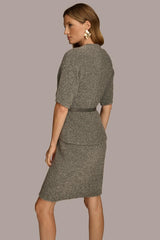 Donna Karan Dresses And Jumpsuits | Women TWO PIECE SWEATER DRESS WITH BELT Tin Heather