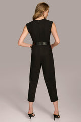 Donna Karan Dresses And Jumpsuits | Women V NECK CROPPED JUMPSUIT Black