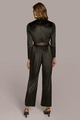 Donna Karan Dresses And Jumpsuits | Women VELVET VNECK JUMPSUIT Black