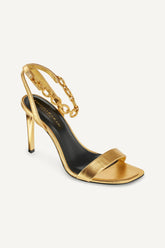 Donna Karan Heels And Wedges | Women CORIN CHAIN ANKLE STRAP SANDAL Gold