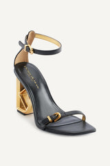 Donna Karan Heels And Wedges | Women DK ANKLE STRAP SANDAL Black