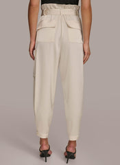 Donna Karan Pants | Women CARGO PANT WITH TIE BELT Cream