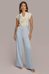 Donna Karan Pants | Women FLAT FRONT WIDE LEG PANT Glacial Blue