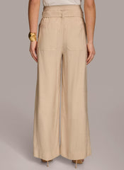 Donna Karan Pants | Women HIGH WAIST WIDE LEG Sand