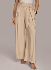 Donna Karan Pants | Women HIGH WAIST WIDE LEG Sand