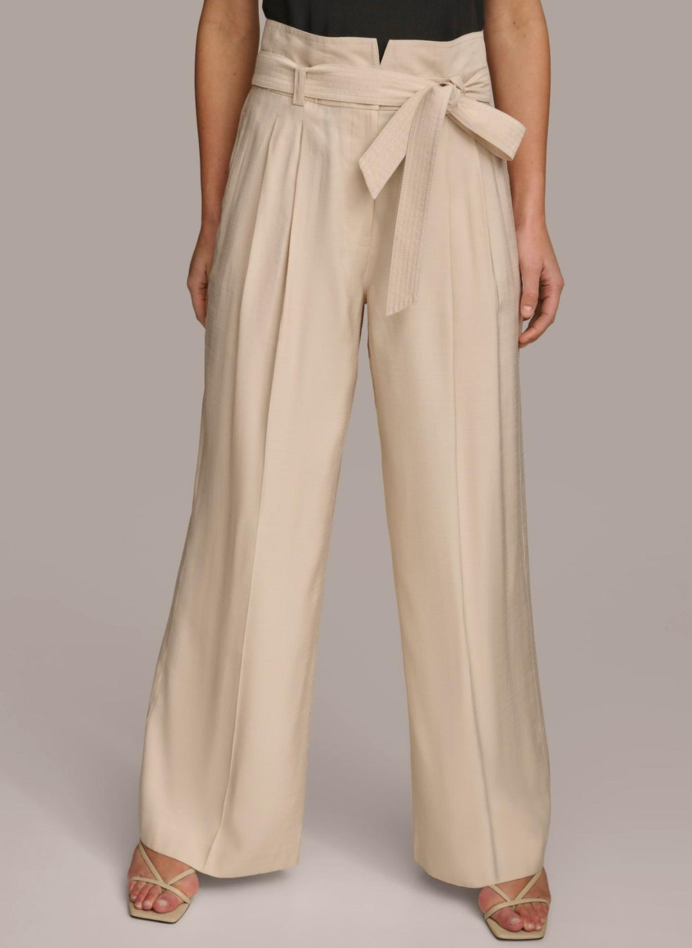 Donna Karan Pants | Women HIGH WAISTED WIDE LEG PANT Cream