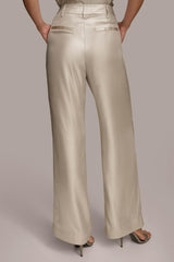 Donna Karan Pants | Women NOVELTY PLEATED WIDE LEG TROUSER Silver