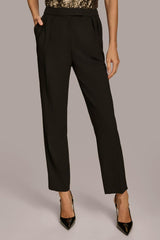 Donna Karan Pants | Women PLEATED STRAIGHT LEG PANT Black