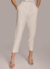 Donna Karan Pants | Women PULL ON TROUSER WITH PLEATS Cream