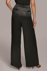 Donna Karan Pants | Women PULL-ON WIDE LEG TROUSER Black