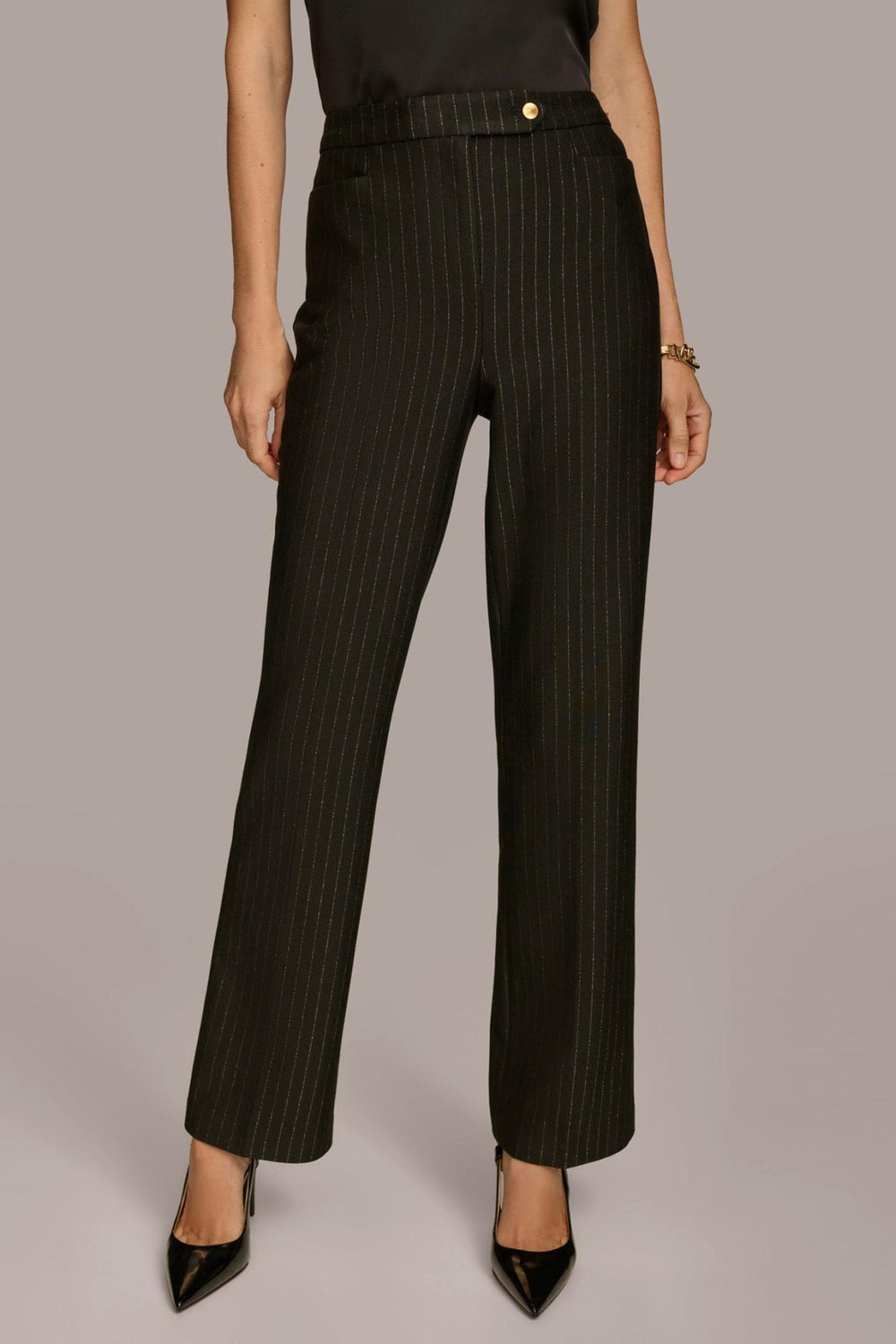 Donna Karan Pants | Women STRAIGHT PINSTRIPE PANT Black