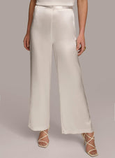Donna Karan Pants | Women WIDE LEG FLAT FRONT Cream