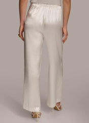 Donna Karan Pants | Women WIDE LEG FLAT FRONT Cream