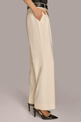 Donna Karan Pants | Women WIDE LEG TROUSER WITH CHAIN BELT Ivory