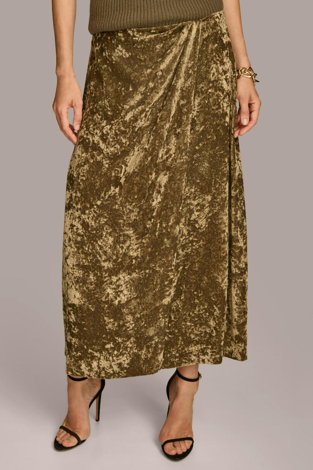 Donna Karan Skirts | Women DISTRESSED VELVET SKIRT Beech
