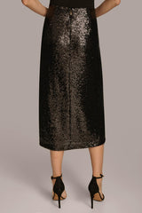 Donna Karan Skirts | Women FAUX WRAP SEQUIN SKIRT Black