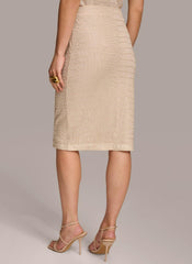 Donna Karan Skirts | Women RUCHED SIDE SEQUIN SKIRT Sand