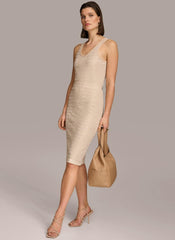 Donna Karan Skirts | Women RUCHED SIDE SEQUIN SKIRT Sand