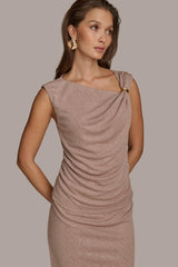 Donna Karan Sweaters And Tops | Women CRINKLE SHOULDER HARDWARE TOP Mink