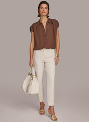 Donna Karan Sweaters And Tops | Women ELASTIC HEM BLOUSE Canyon