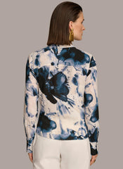 Donna Karan Sweaters And Tops | Women FAUX WRAP BLOUSE Tide/cream