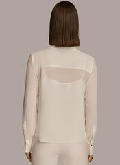 Donna Karan Sweaters And Tops | Women FAUX WRAP TOP Cream