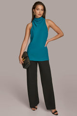 Donna Karan Sweaters And Tops | Women HIGH COWL NECK TOP Green