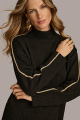 Donna Karan Sweaters And Tops | Women MOCK NECK SWEATER Black