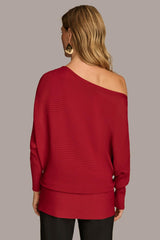 Donna Karan Sweaters And Tops | Women OVERSIZED SWEATER Metropolitan Red