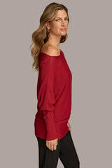 Donna Karan Sweaters And Tops | Women OVERSIZED SWEATER Metropolitan Red