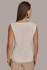 Donna Karan Sweaters And Tops | Women SHOULDER TWIST HARDWARE TOP Ivory