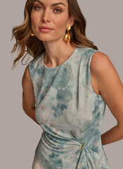 Donna Karan Sweaters And Tops | Women SIDE DRAPE GATHERED WITH HARDWARE TOP Frost Combo