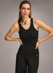 Donna Karan Sweaters And Tops | Women SLEEVELESS KNIT SHELL Black