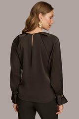 Donna Karan Sweaters And Tops | Women TOP WITH CHAIN HARDWARE Black