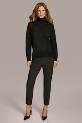 Donna Karan Sweaters And Tops | Women TURTLE NECK HIGH LOW TOP Black