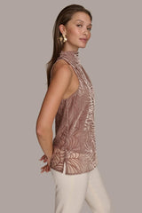 Donna Karan Sweaters And Tops | Women VELVET BURNOUT TOP Mink