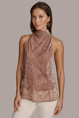 Donna Karan Sweaters And Tops | Women VELVET BURNOUT TOP Mink