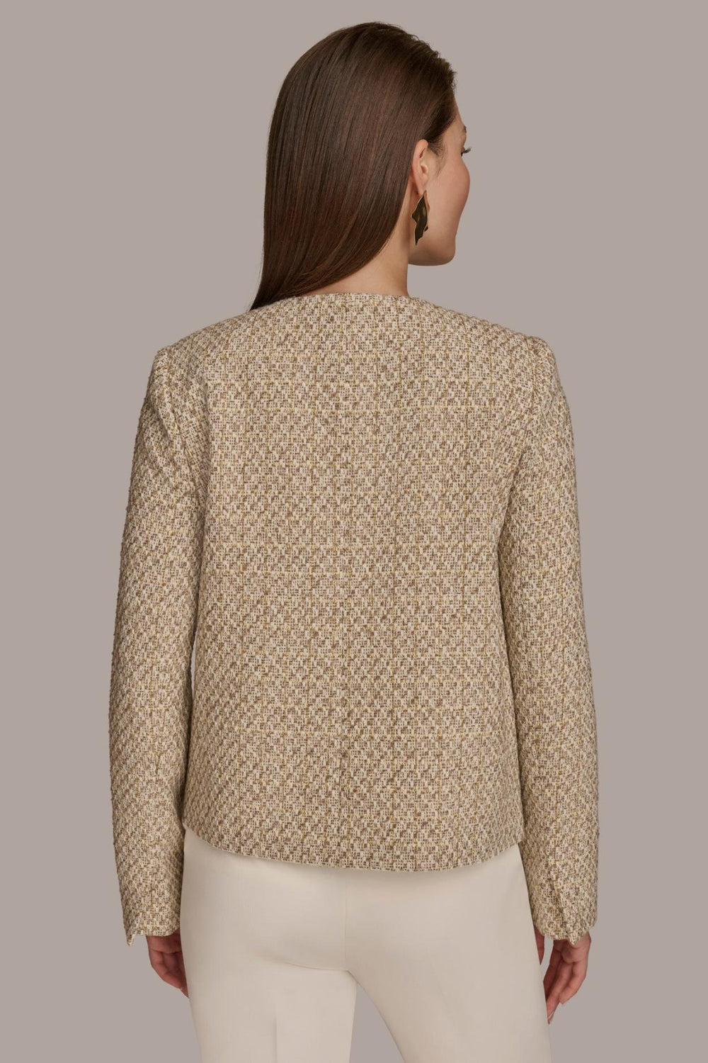 Donna Karan Blazers | Women BUTTON JACKET Ivory/gold