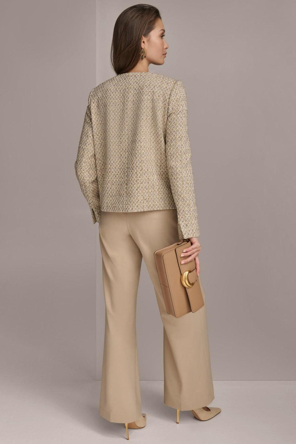 Donna Karan Blazers | Women BUTTON JACKET Ivory/gold