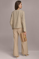 Donna Karan Blazers | Women BUTTON JACKET Ivory/gold