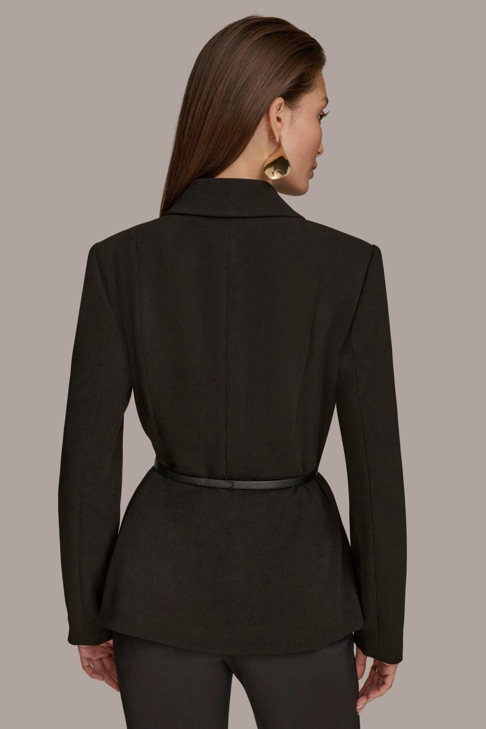Donna Karan Blazers | Women JACKET WITH BAR BELT Black