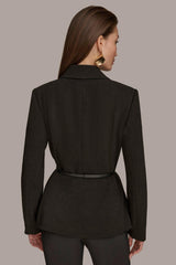 Donna Karan Blazers | Women JACKET WITH BAR BELT Black