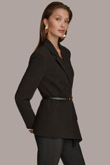 Donna Karan Blazers | Women JACKET WITH BAR BELT Black