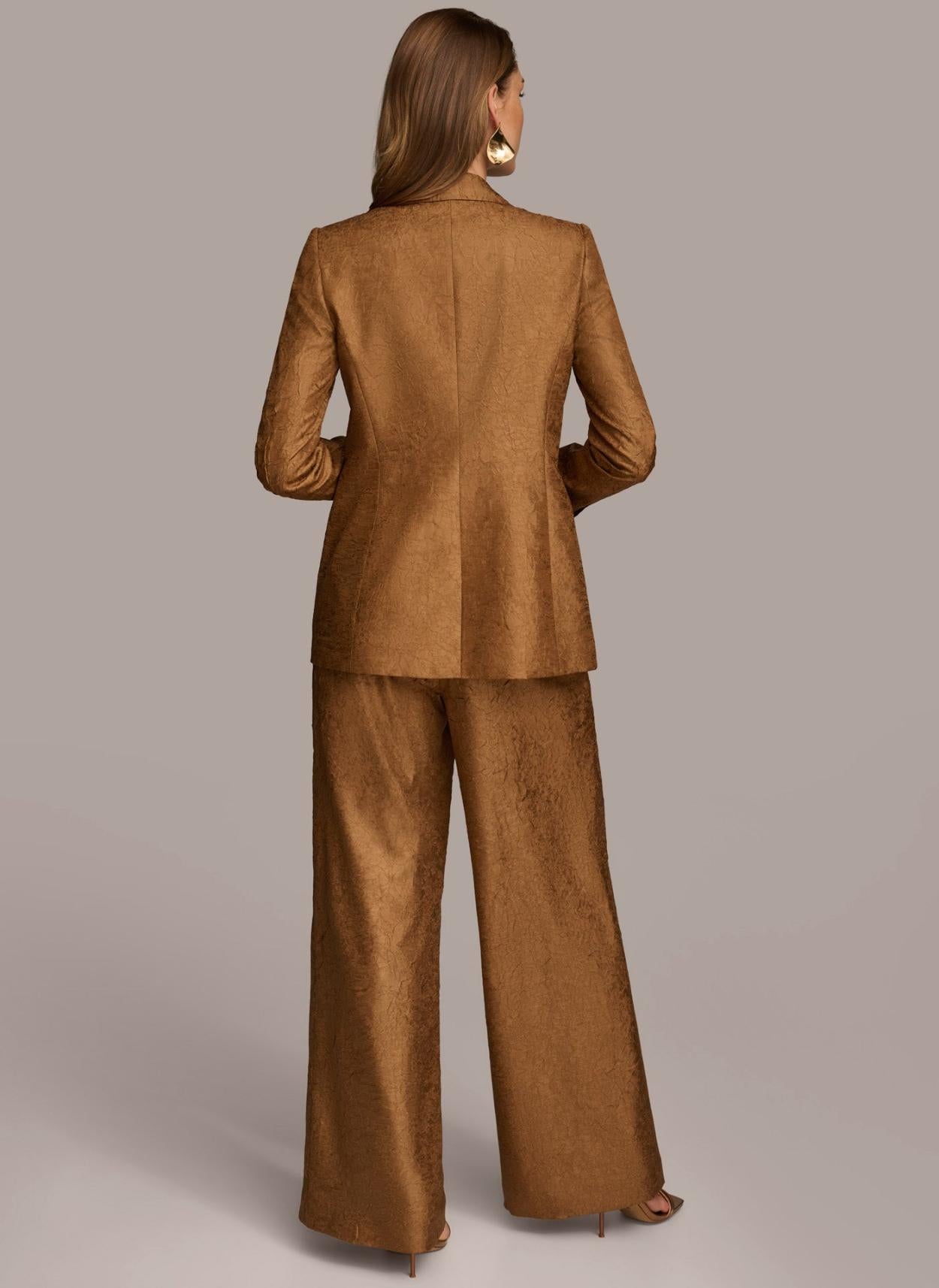 Donna Karan Blazers | Women NOVELTY ONE BUTTON JACKET Bronze