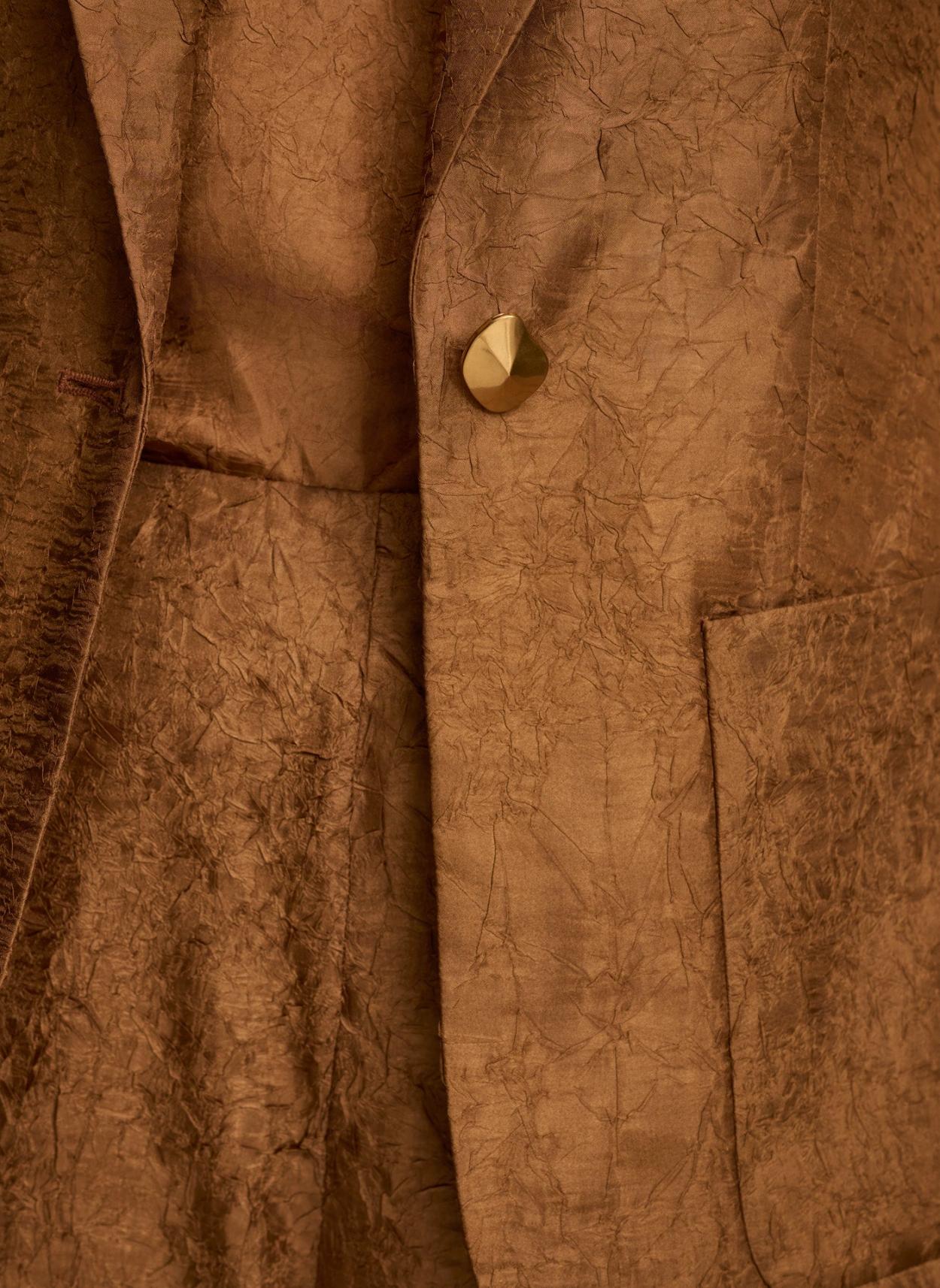 Donna Karan Blazers | Women NOVELTY ONE BUTTON JACKET Bronze