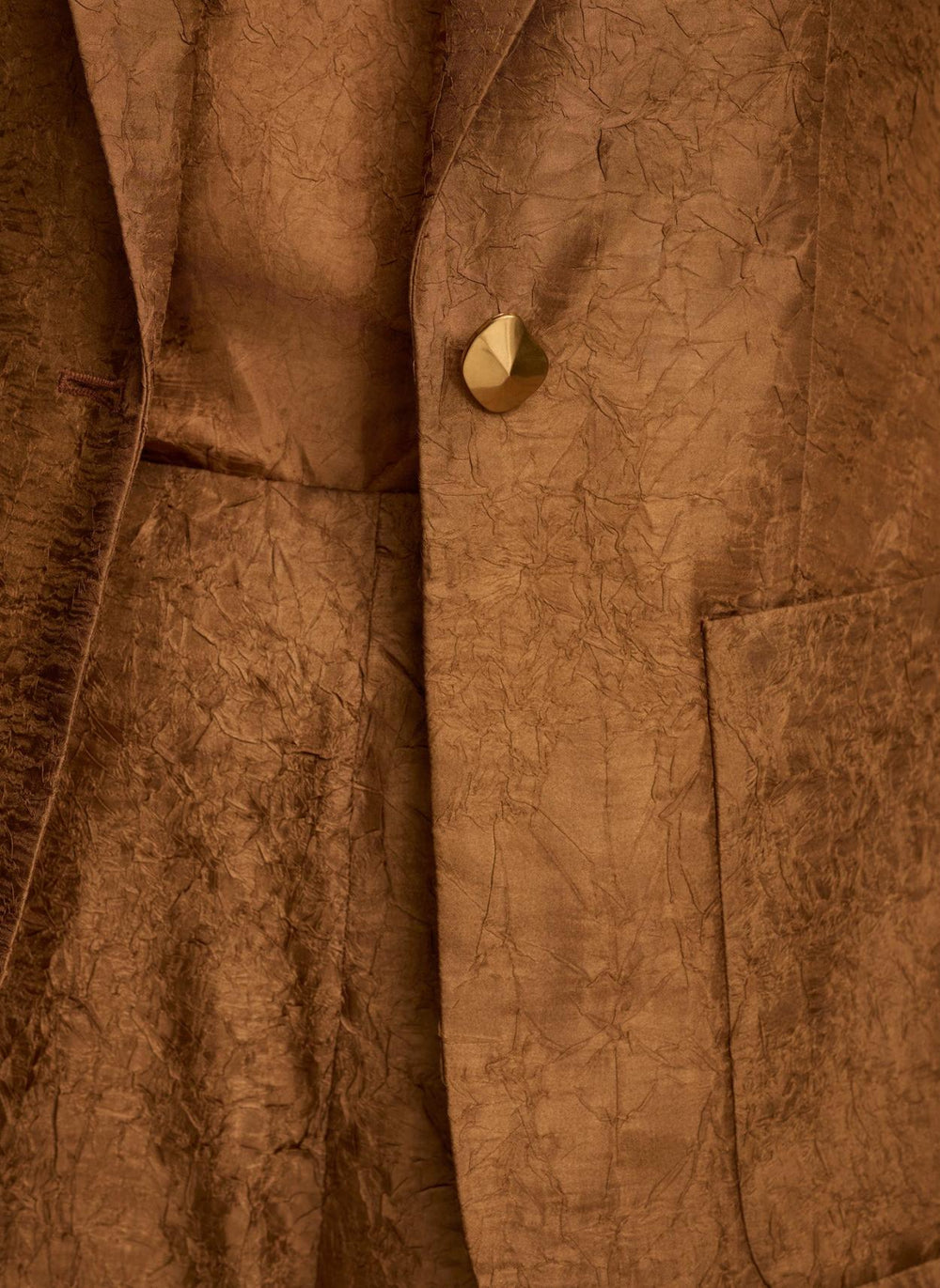 Donna Karan Blazers | Women NOVELTY ONE BUTTON JACKET Bronze