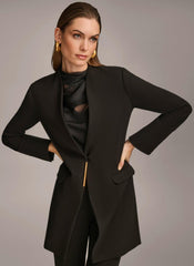Donna Karan Blazers | Women ONE BUTTON COLLARLESS TOPPER Black