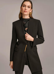 Donna Karan Blazers | Women ONE BUTTON COLLARLESS TOPPER Black