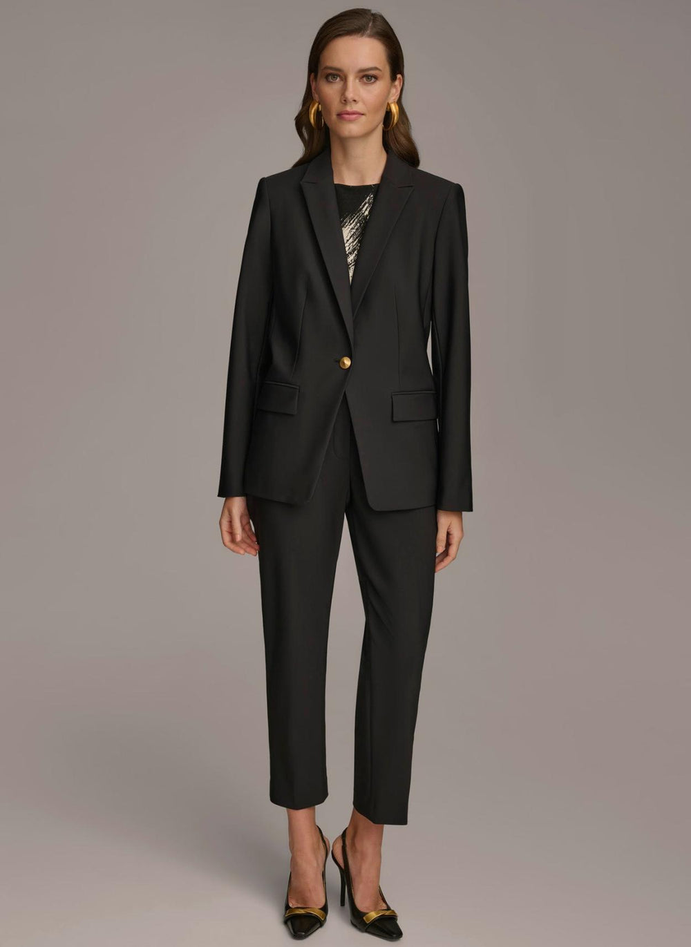 Donna Karan Blazers | Women ONE BUTTON JACKET Black